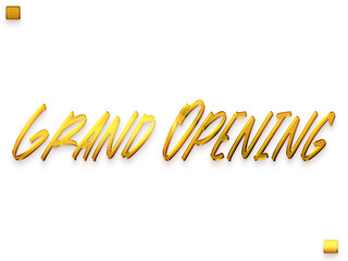 Grand Opening Gold Text Calligraphy Transparent PNG