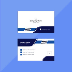 Creative Business Card Template With Blue Color
