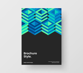 Minimalistic mosaic pattern presentation layout. Modern booklet design vector illustration.