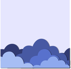 Vector background with blue clouds