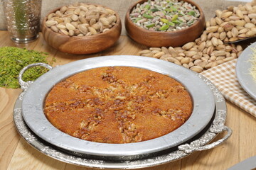 walnut kunefe desserts turkish kadayif