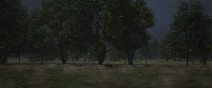 window view from a train night 4k 