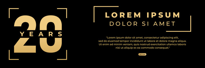 20 years flyer or 20 years template or 20 year brochure vector illustration. The best design for the needs of 20 year olds. Such as for banners, templates, flyers, banners, and more.