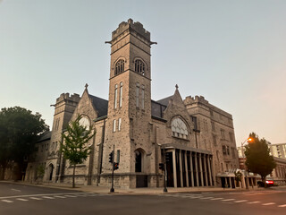 Fototapeta na wymiar Champaign, IL, USA - June 16th, 2022: First United Methodist Church in downtown