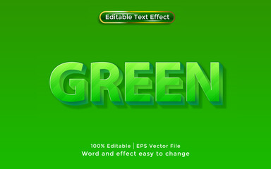 Green text, 3D style text effect neon light
