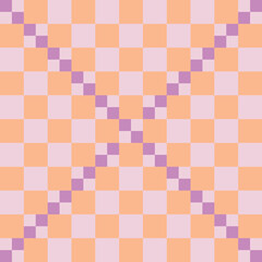Seamless grid  pattern design. Ornament pattern suitable for fabric, illustration, paper print, wallpaper. brown colour style.