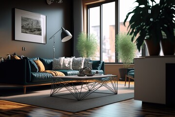 architectural visualization of luxury living room