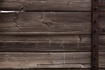Wooden fence made of old boards