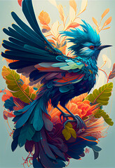 Obraz premium oiseau fantaisie