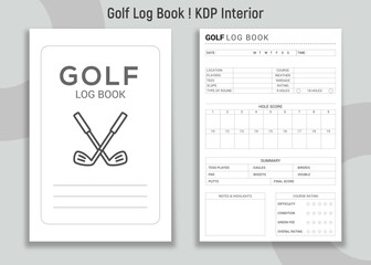 golf log book- kdp interior template