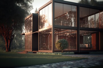 architectural visualization of luxury house exterior