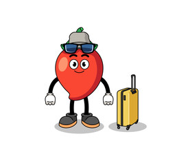 Fototapeta premium chili pepper mascot doing vacation