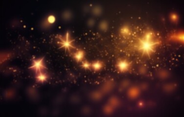 Fototapeta premium blur background of glitter glow sparkle light in dark