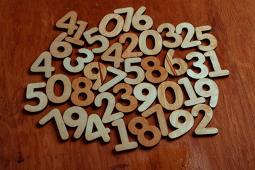 Background of numbers. from zero to nine. Numbers texture. Finance data concept. Mathematic. Seamless pattern with numbers. financial crisis concept. Business success.