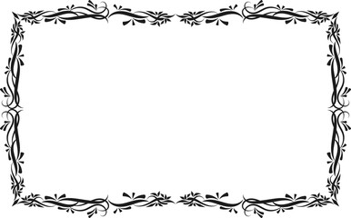 Decorative vintage line frames and border illustration