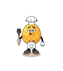 Mascot Illustration of pineapple chef