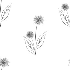 Seamless fabric of  floral Line Pattern Vector, like ornament vector. Suit for package design, wallpaper, fashion print.