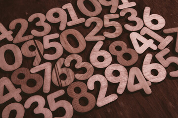 Background of numbers. from zero to nine. Numbers texture. Finance data concept. Mathematic....