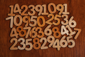 Background of numbers. from zero to nine. Numbers texture. Finance data concept. Mathematic. Seamless pattern with numbers. financial crisis concept. Business success.