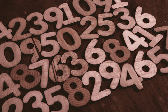 Background of numbers. from zero to nine. Numbers texture. Finance data concept. Mathematic. Seamless pattern with numbers. financial crisis concept. Business success.