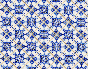 Tiles pattern on wall in Petropolis, Rio de Janeiro, Brazil