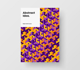 Original geometric pattern banner concept. Bright cover A4 design vector illustration.