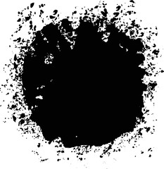 Fototapeta premium Black ink splatter, paint splash., design element.