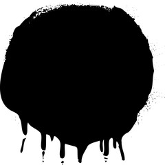 Black ink splatter, paint splash., design element.