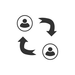 Communication icon. Teamwork background vector ilustration.