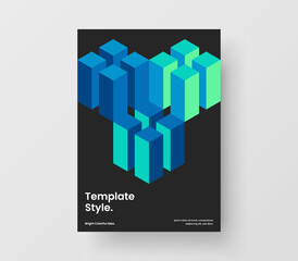 Abstract geometric shapes pamphlet concept. Trendy poster design vector illustration.