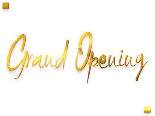 Obraz na płótnie Canvas Grand Opening Gold Text Cursive Typography PNG Transparent 