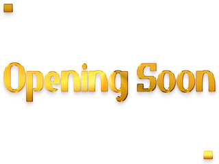 Opening Soon Invitation of Transparent PNG Gold Bold Typography Text