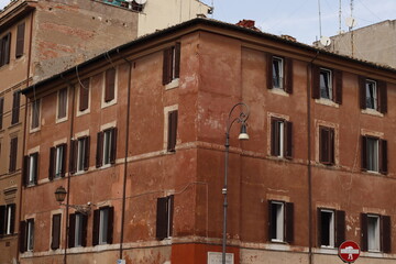 Classic building in the downtown of Rome, Italy