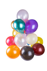 many colored balloons isolated