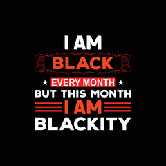 Fototapeta na wymiar Black History Month T-shirt Design