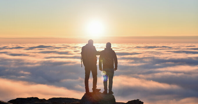 Friends Watching the Sun
