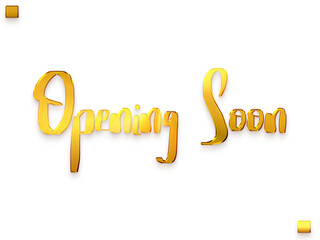 Opening Soon Invitation of Transparent PNG Gold Bold Grunge Calligraphy  Text