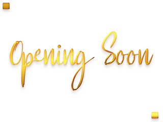 Opening Soon Invitation of Transparent PNG Gold Grunge Typography Text