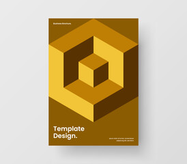 Minimalistic geometric hexagons flyer template. Simple leaflet A4 design vector concept.