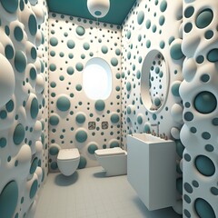 background with bubbles in a room bathroom