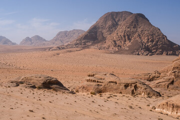 Le désert du Wadi Rum en Jordanie