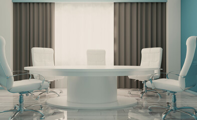 . Modern meeting room. 3D rendering.