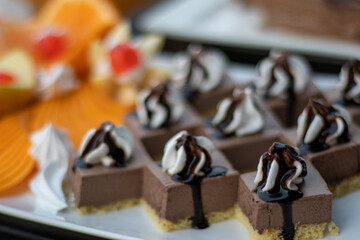 chocolate cake on a plate