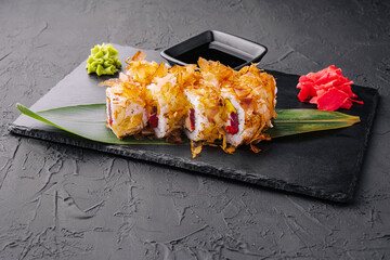 Bonito Maki Sushi - Rolls with Fresh Tuna and Cream Cheese inside
