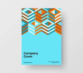 Vivid geometric pattern annual report concept. Creative banner design vector illustration.