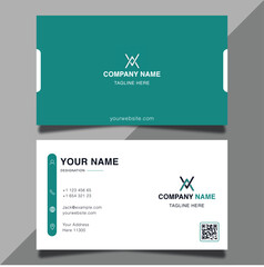 Simple and modern business card design, double-sided modern template