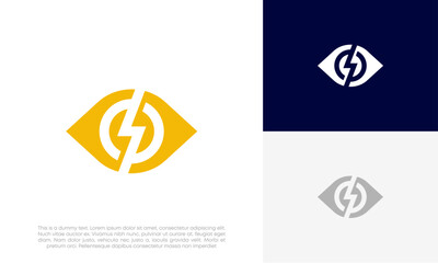vision energy logo design vector