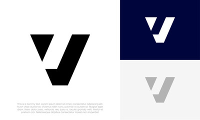 letter V initial modern logo design vector