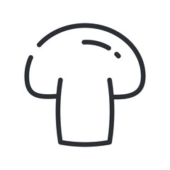 Mushroom line icon, outline vector sign, linear pictogram isolated on white background. Logo illustration