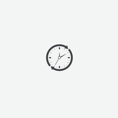 Clock icon, stopwatch symbol, timer sign designs